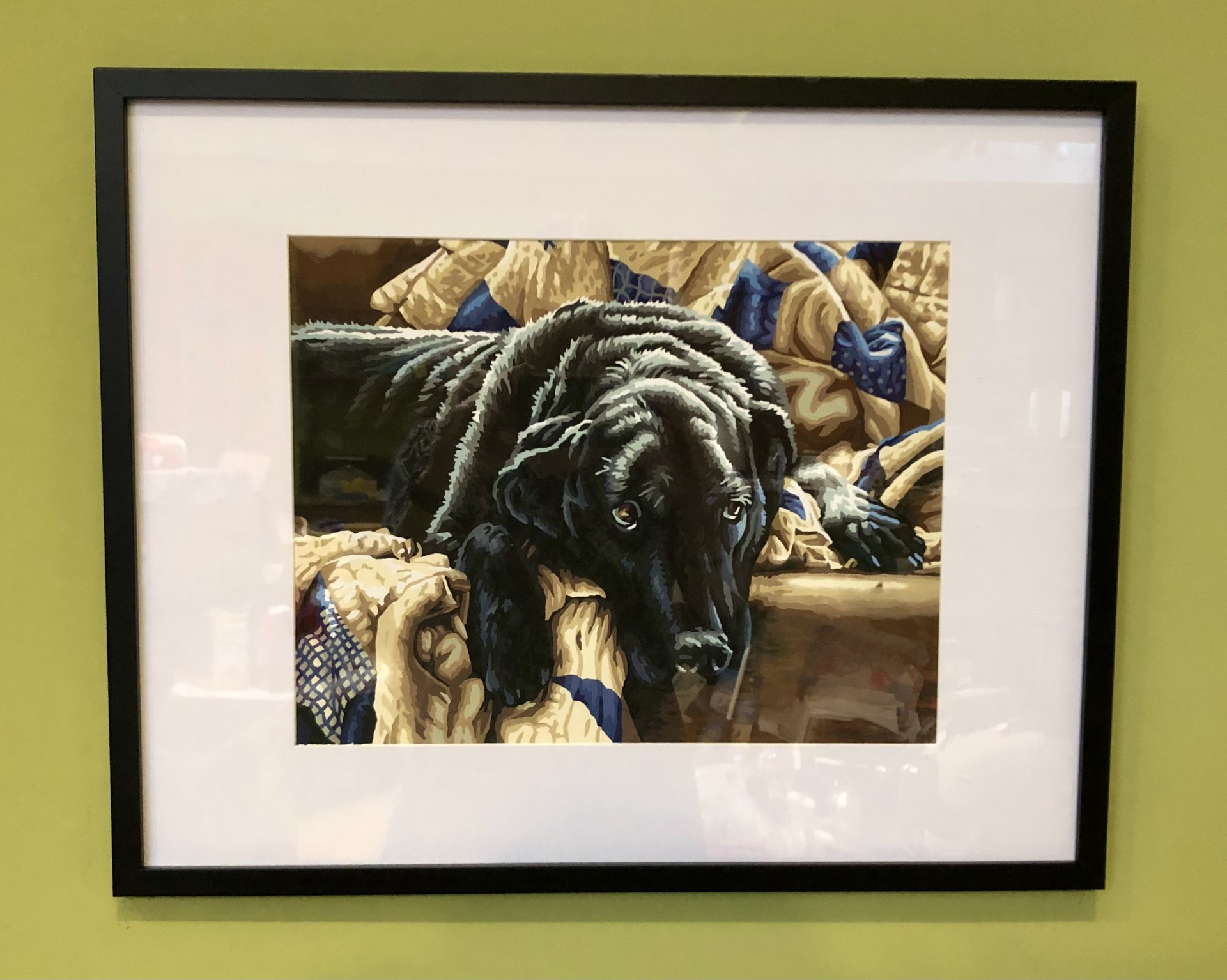 One of Sara's  hobbies is paint-by-number painting. This is one of her finished pieces.